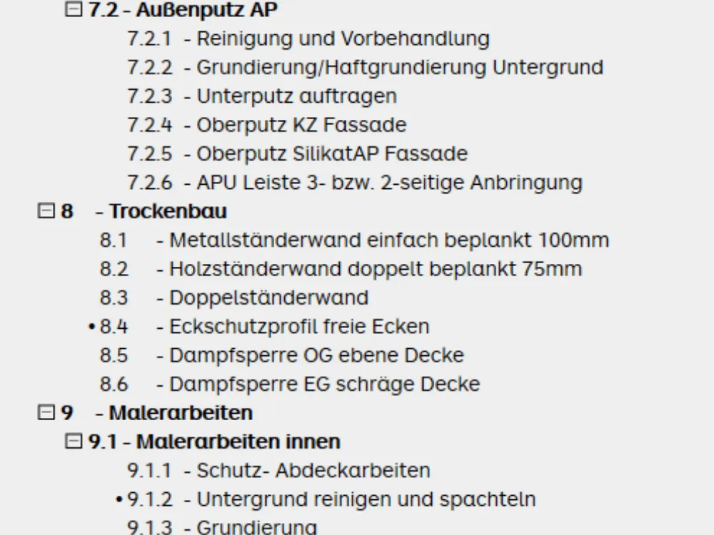 Leistungsverzeichnis digiplan
