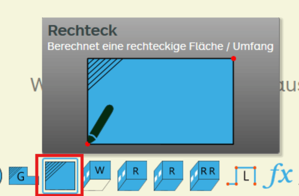 Auswahl Rechteckwerkzeug