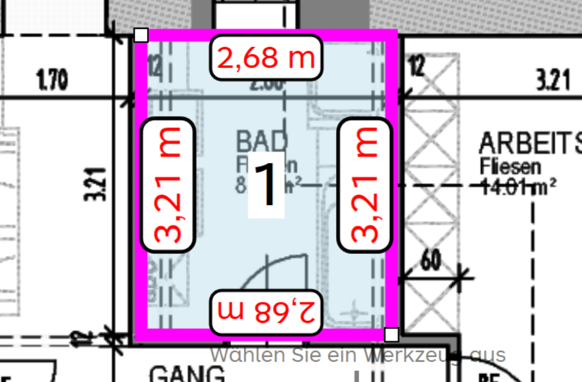 Plan Rechteckwerkzeug